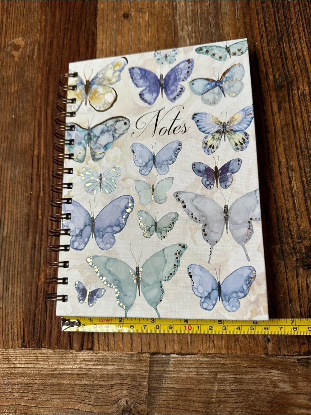 Blue Butterfly Spiral Notebook - Notes